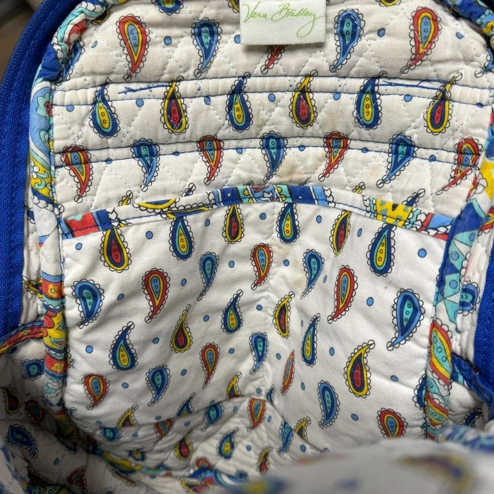 Vera‎ Bradley Marina Paisley Backpack Retired Quilted Cotton Bag